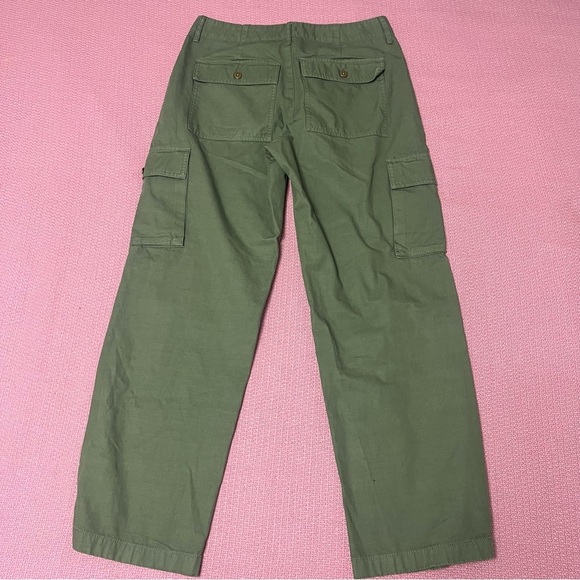 J.CREW Relaxed Fit Tapered Green Cargo Pant Size 27 100% cotton - Picture 6 of 10